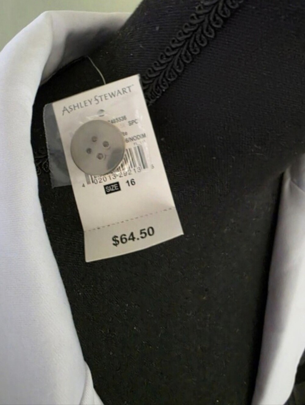 Ashley Stewart White Pleated Cape Pantsuit Size 16 NWT - Picture 8 of 9